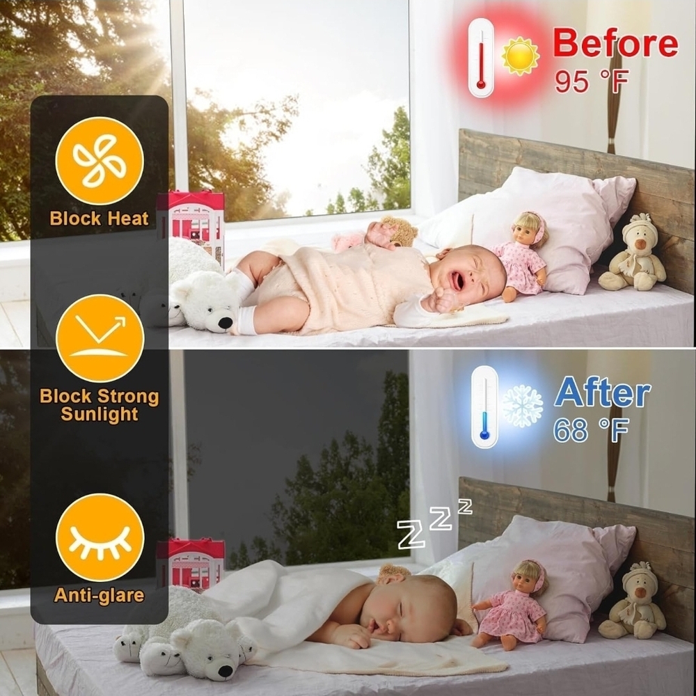 One Way UV Blocking Window Privacy Tint Film, Black-Silver, 29.5in x 78.74in - Picture 2 of 8